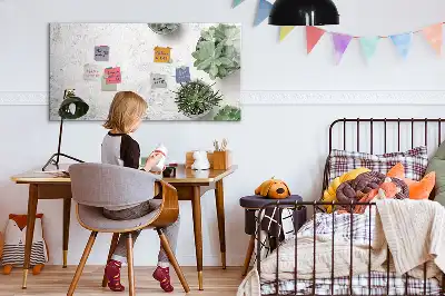 Tablica magnetyczna do pisania z motywem roślin ozdobnych