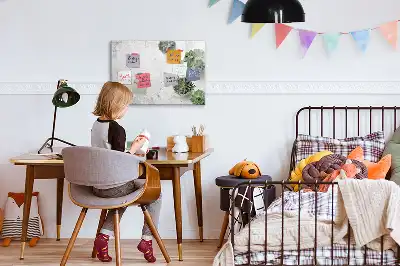 Tablica magnetyczna do pisania z motywem roślin ozdobnych