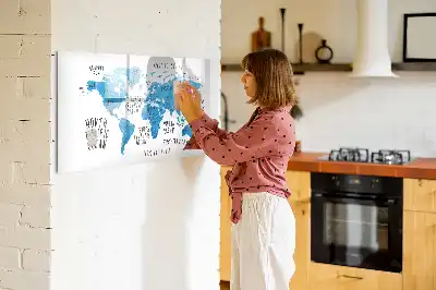 Tablica magnetyczna z pisakiem niebieska mapa Ziemi