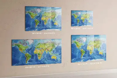 Mapa świata tablica magnetyczna do pisania