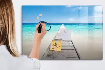 Tablica magnetyczna z pisakiem motyw tropikalna wyspa
