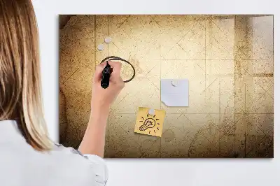 Tablica magnetyczna z pisakiem motyw starej mapy świata