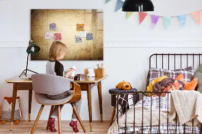 Tablica magnetyczna z pisakiem motyw starej mapy świata