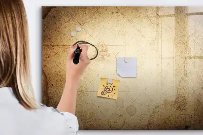 Tablica magnetyczna z pisakiem motyw starej mapy świata