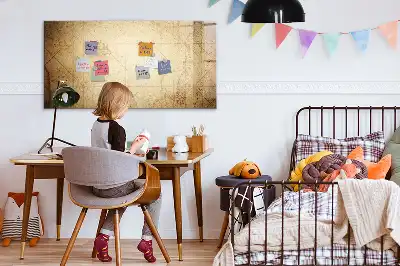 Tablica magnetyczna z pisakiem motyw starej mapy świata
