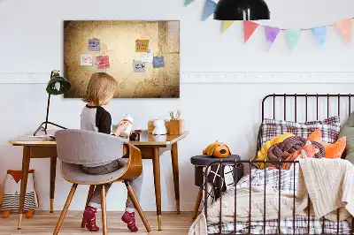Tablica magnetyczna z pisakiem motyw starej mapy świata