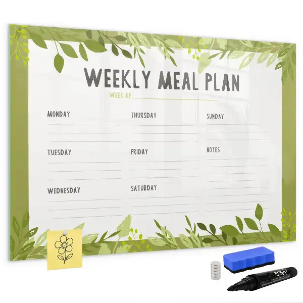 Tablica magnetyczna z planerem tygodniowego menu