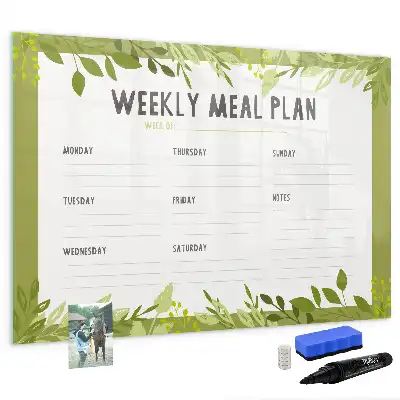 Tablica magnetyczna z planerem tygodniowego menu
