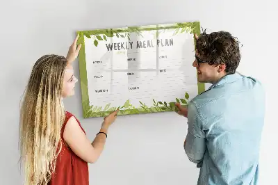 Tablica magnetyczna z planerem tygodniowego menu