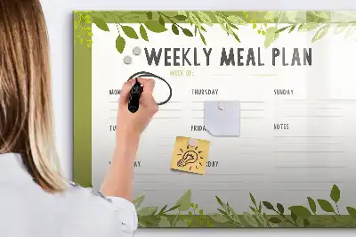 Tablica magnetyczna z planerem tygodniowego menu