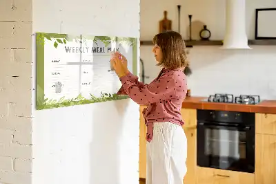 Tablica magnetyczna z planerem tygodniowego menu