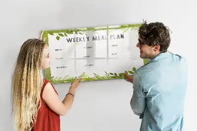 Tablica magnetyczna z planerem tygodniowego menu