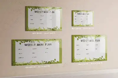 Tablica magnetyczna z planerem tygodniowego menu