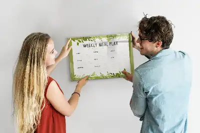 Tablica magnetyczna z planerem tygodniowego menu