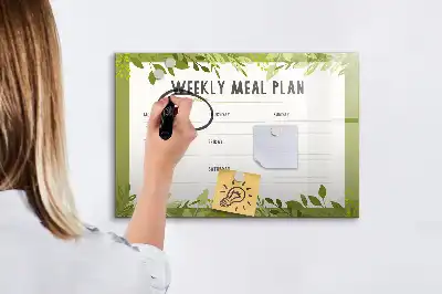 Tablica magnetyczna z planerem tygodniowego menu