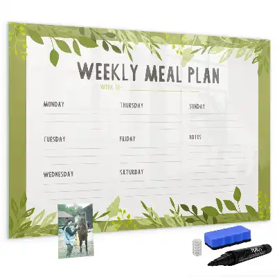 Tablica magnetyczna z planerem tygodniowego menu