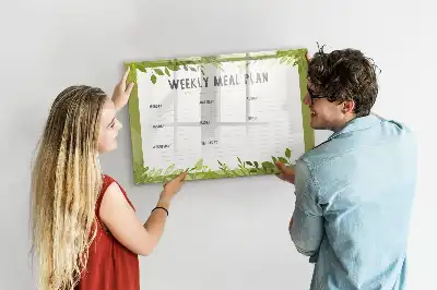 Tablica magnetyczna z planerem tygodniowego menu