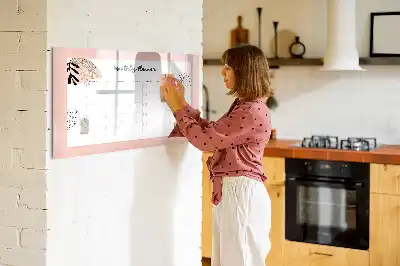 Tablica magnetyczna z pisakiem planer w kwiaty