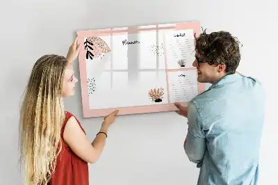 Tablica magnetyczna do pisania z notatkami w planerze