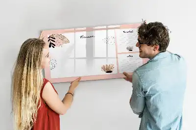 Tablica magnetyczna do pisania z notatkami w planerze