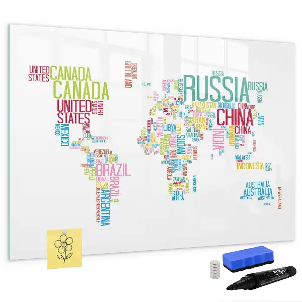 Mapa z nazwami stanów tablica magnetyczna z pisakiem