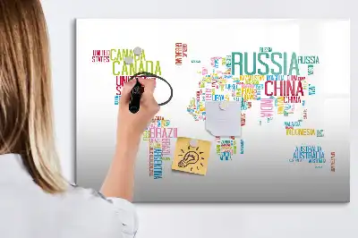 Mapa z nazwami stanów tablica magnetyczna z pisakiem