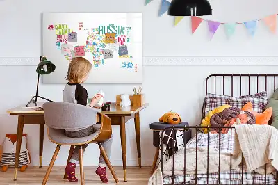 Mapa z nazwami stanów tablica magnetyczna z pisakiem