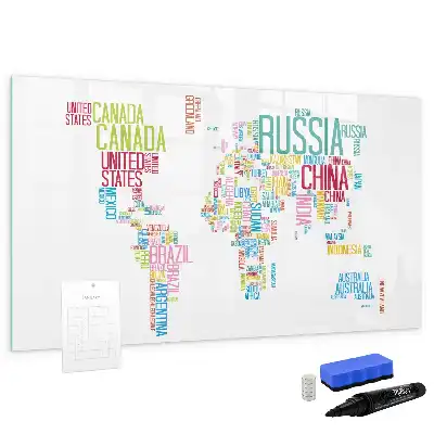 Mapa z nazwami stanów tablica magnetyczna z pisakiem