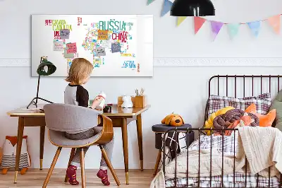 Mapa z nazwami stanów tablica magnetyczna z pisakiem