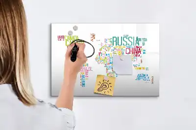Mapa z nazwami stanów tablica magnetyczna z pisakiem