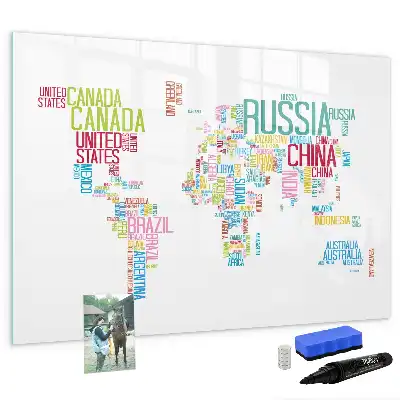 Mapa z nazwami stanów tablica magnetyczna z pisakiem