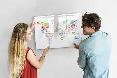 Mapa z nazwami stanów tablica magnetyczna z pisakiem