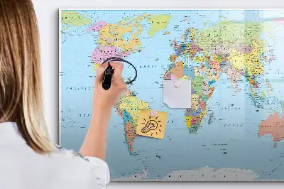 Tablica magnetyczna do pisania wzór mapa świata