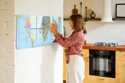 Tablica magnetyczna do pisania wzór mapa świata