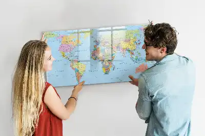 Tablica magnetyczna do pisania wzór mapa świata