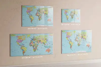 Tablica magnetyczna do pisania wzór mapa świata