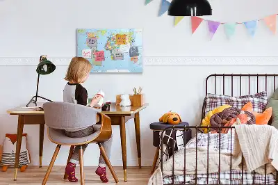Tablica magnetyczna do pisania wzór mapa świata