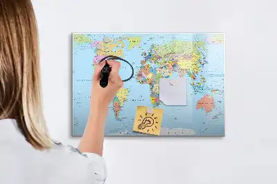 Tablica magnetyczna do pisania wzór mapa świata