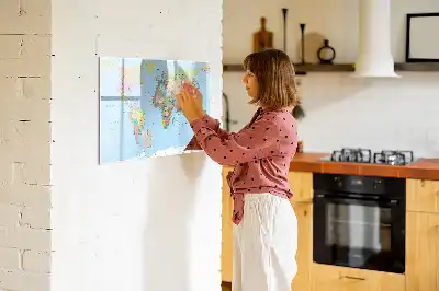 Tablica magnetyczna do pisania wzór mapa świata