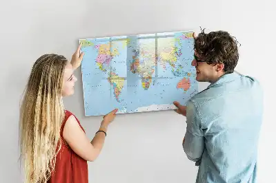 Tablica magnetyczna do pisania wzór mapa świata
