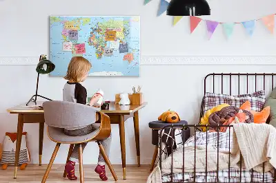 Tablica magnetyczna do pisania wzór mapa świata