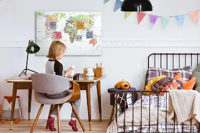 Mapa świata tablica magnetyczna z pisakiem