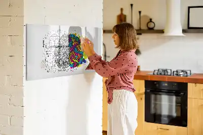 Tablica magnetyczna z pisakiem wzór abstrakcji mózgu