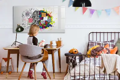 Tablica magnetyczna z pisakiem wzór abstrakcji mózgu