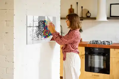 Tablica magnetyczna z pisakiem wzór abstrakcji mózgu