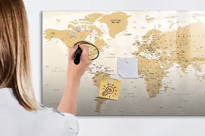 Tablica magnetyczna do pisania polityczna mapa świata
