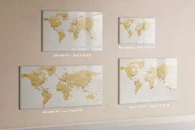 Tablica magnetyczna do pisania polityczna mapa świata