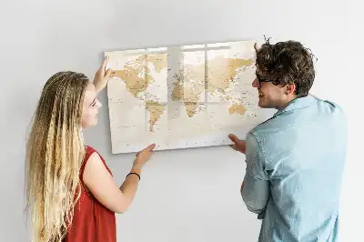 Tablica magnetyczna do pisania polityczna mapa świata