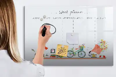 Tablica magnetyczna do pisania planer tygodniowy