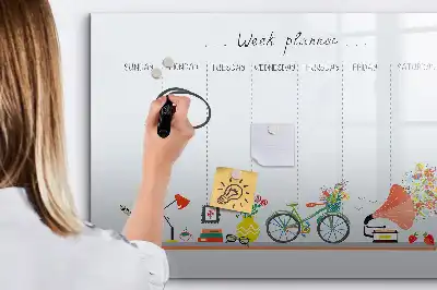 Tablica magnetyczna do pisania planer tygodniowy